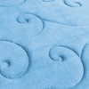 Hastings Home 2 pc Memory Foam Bath Mat Set by Hastings Home -Coral Fleece Embossed Pattern - Blue 351151WNL